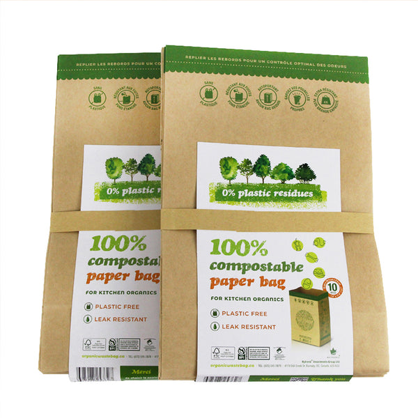 Compostable Paper Bags for Kitchen Organic Waste