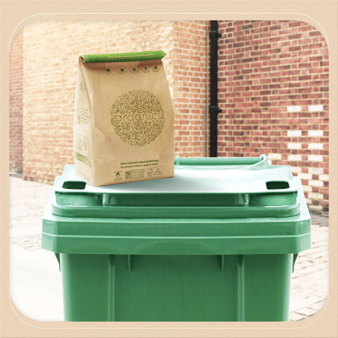 Compostable Paper Bags for Kitchen Organic Waste