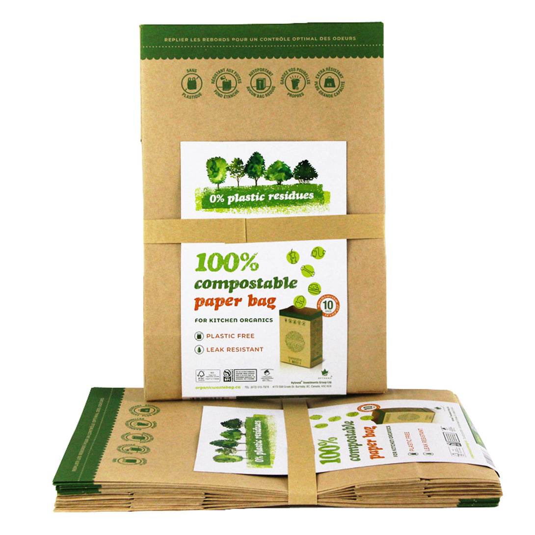 Compostable Paper Bags for Kitchen Organic Waste